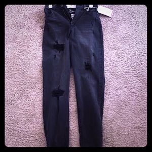 Distressed Black Jeans